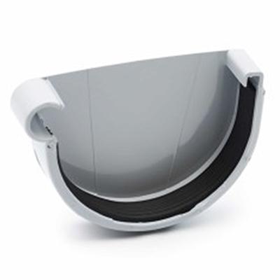 RainWay Ereszcsatorna lezáró elem, bal, 90 mm, szürke, PVC