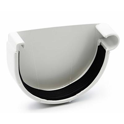 RainWay Ereszcsatorna lezáró elem, jobb, 130 mm, fehér, PVC