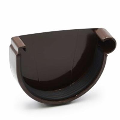 RainWay Ereszcsatorna lezáró elem, jobb, 90 mm, barna, PVC