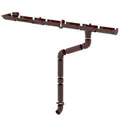 RainWay Ereszcsatorna rendszer, 90/75 mm, 4 méter, barna, PVC