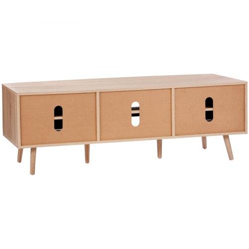 Rattan TV Állvány Tölgy Aljzattal 1651 mm