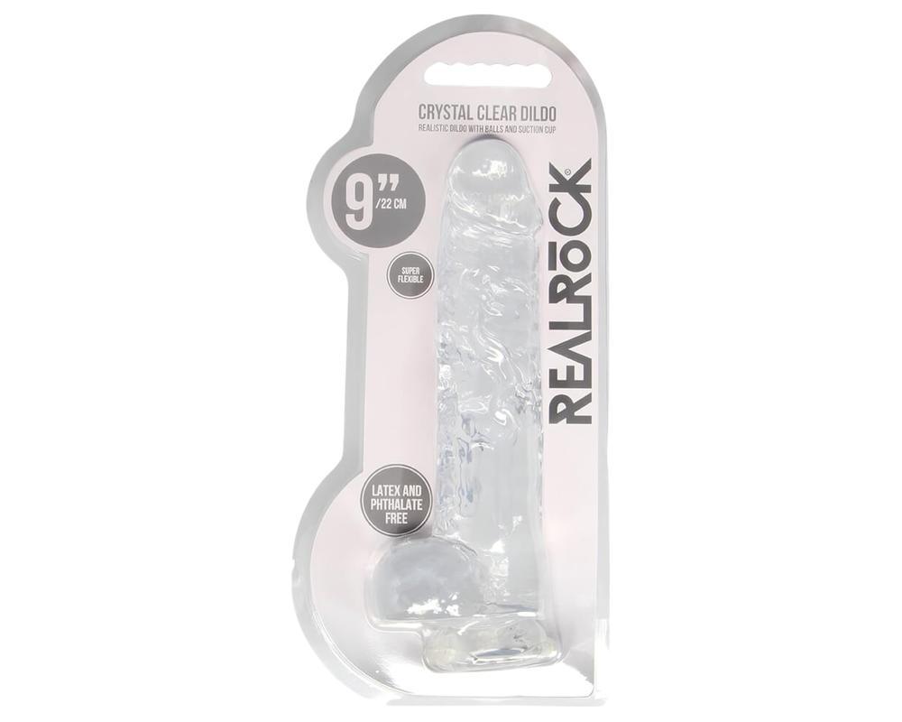 REALROCK - átlátszó élethű dildó - átlátszó (22cm)