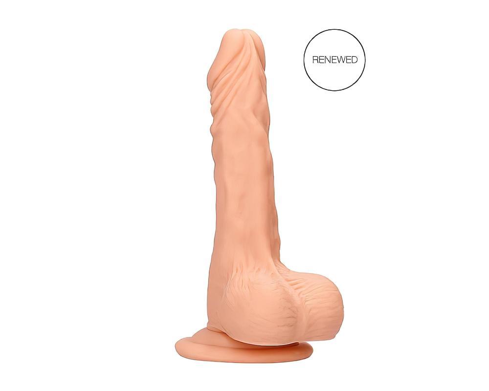 RealRock Dong 8 - élethű, herés dildó (20cm) - natúr