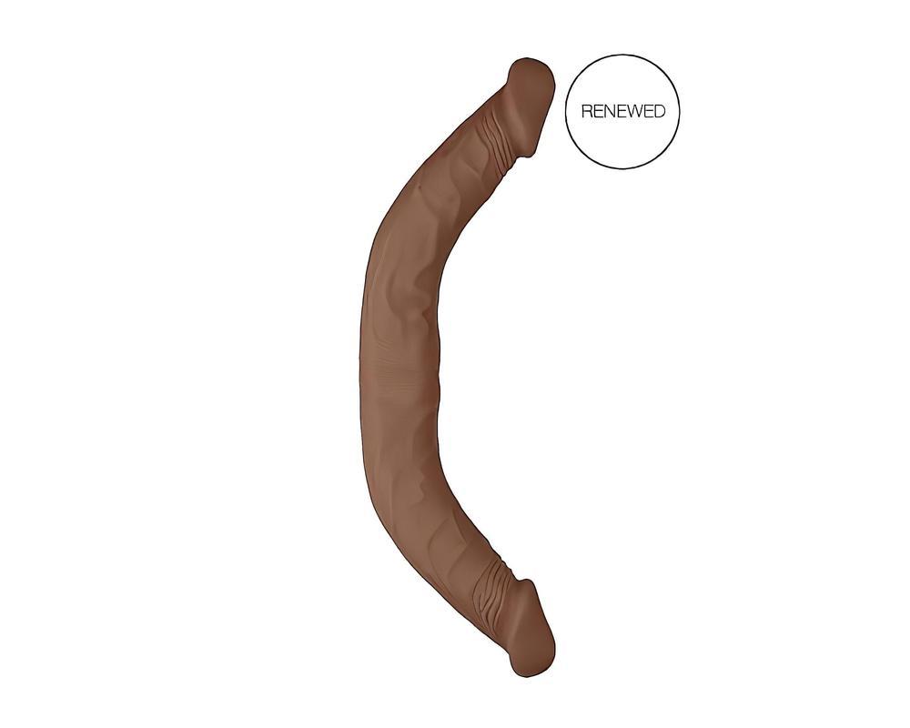 RealRock Double Dong 18 - dupla dildó (46cm) - sötét natúr