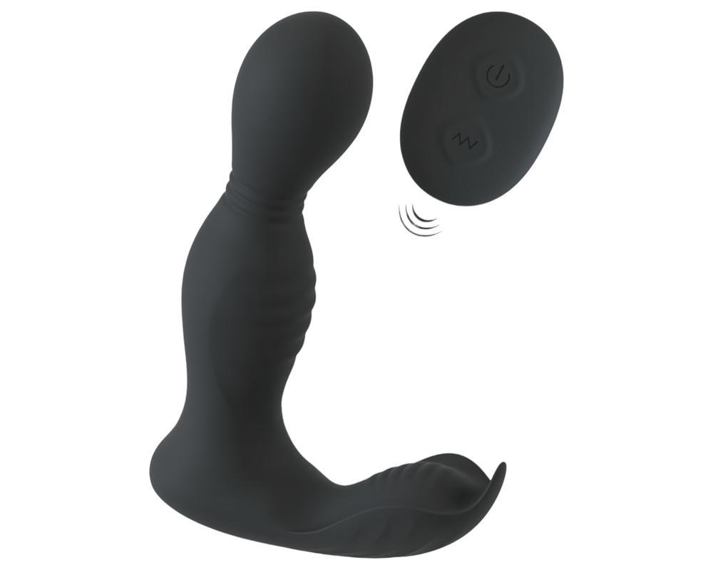 Rebel - távirányítós 2in1 prosztata vibrátor (fekete)
