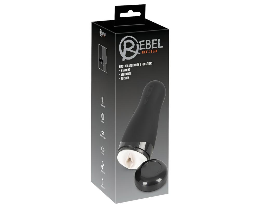 Rebel 3 Function - akkus, melegítő műpunci maszturbátor