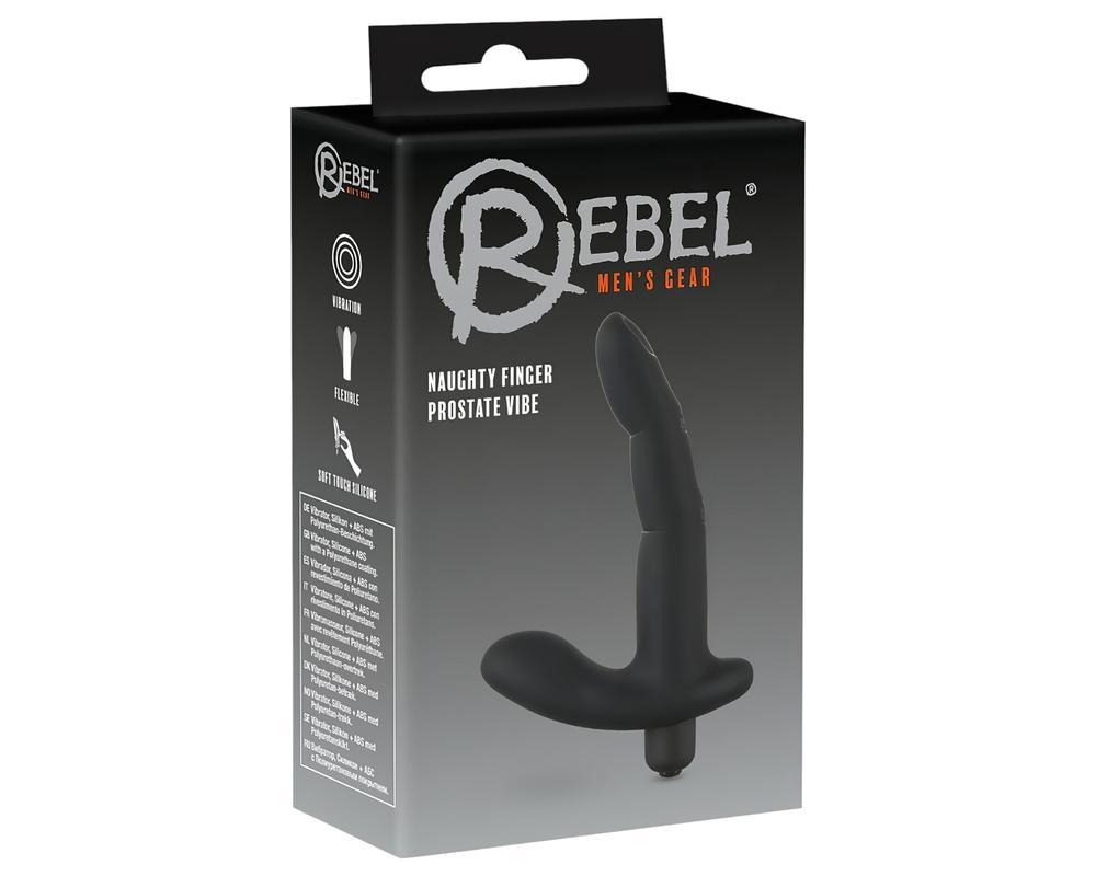 Rebel Naughty Finger - prosztata vibrátor (fekete)