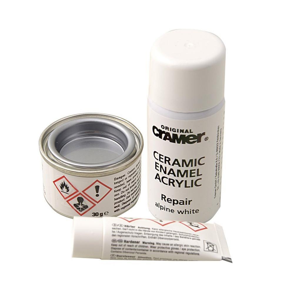 REPAIR KIT javító szett - kerámia, zománc és akril, fehér