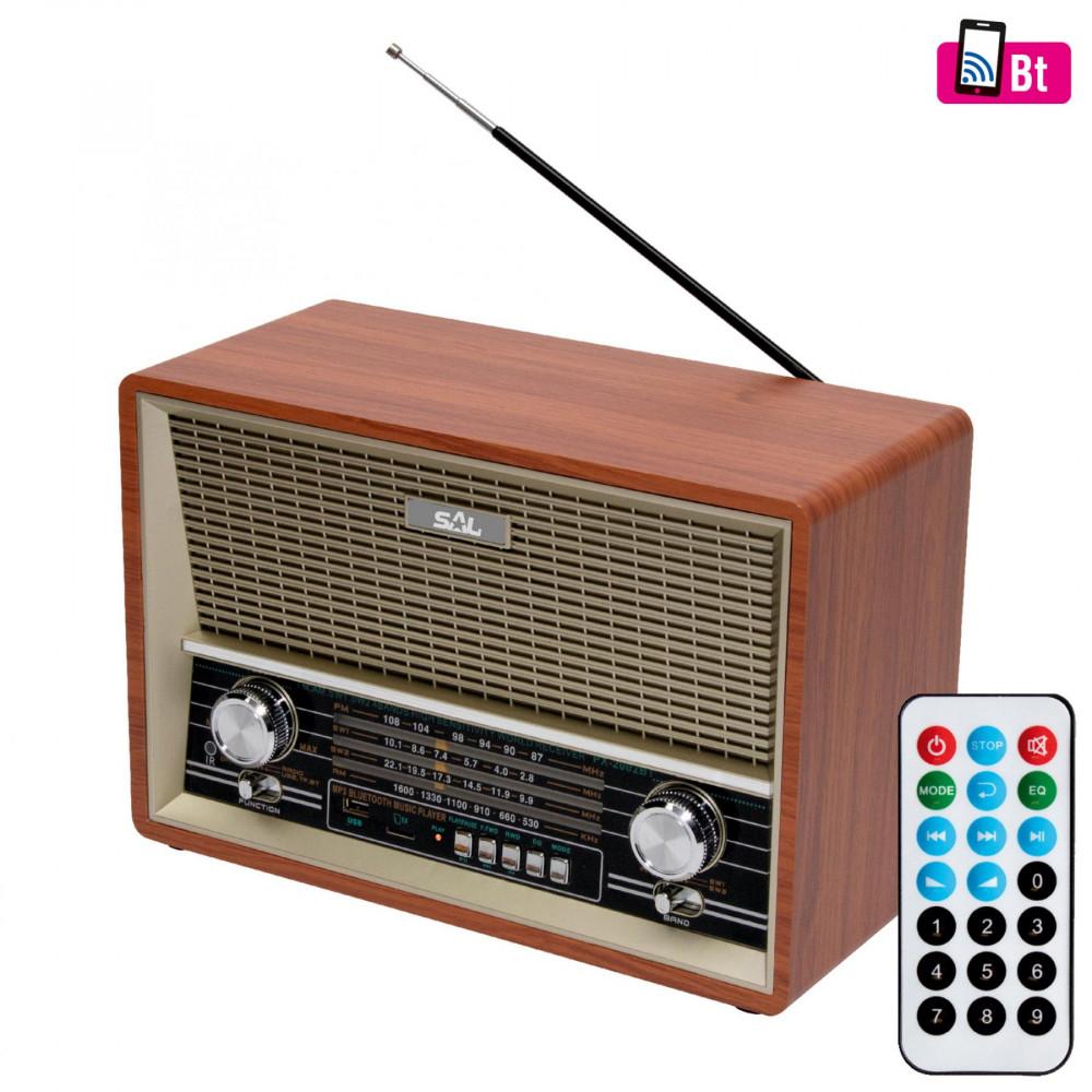 Retro asztali rádió, MP3-BT, 4 sávos