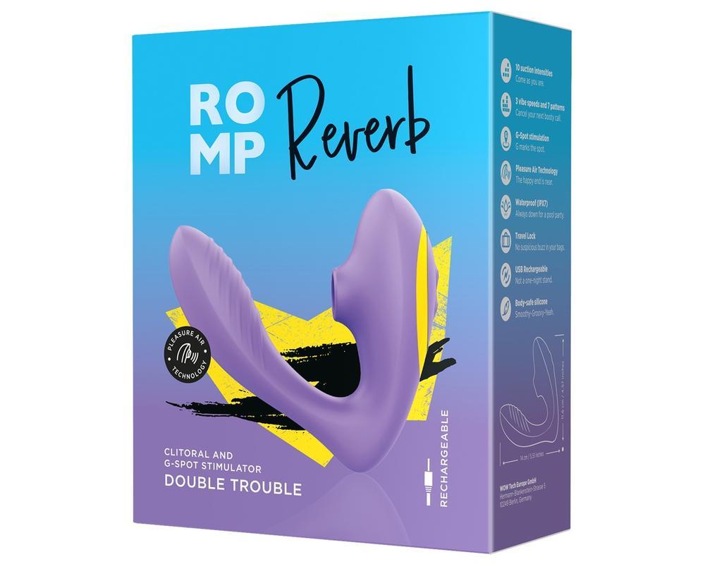 ROMP Reverb - léghullámos 2in1 G-pont vibrátor (lila)