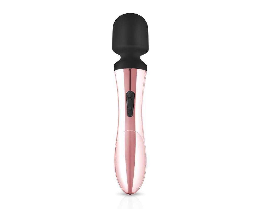 Rosy Gold Wand Curve - akkus, masszírozó vibrátor (rosegold)