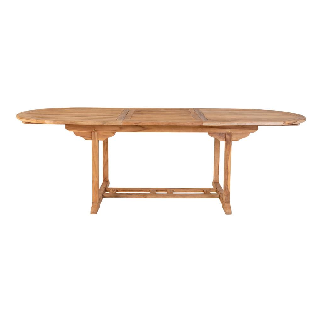 Salamanca bővíthatő étkezőasztal, teak fa, natúr, 90x180/240x75 cm