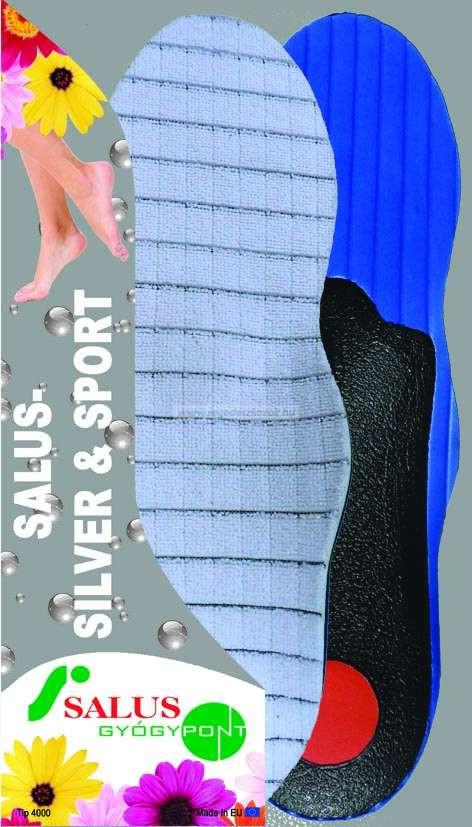 Salus Silver és sport ezüstszálas antibakteriális talpbetét 41-42-es méret (Utolsó darabos akció!)