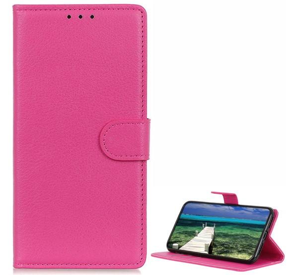 Samsung M22 / A22 4G Flip tok álló, bőr hatású RÓZSASZÍN