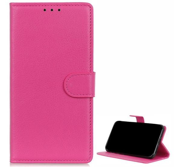 Samsung S21 FE Flip tok álló, bőr hatású RÓZSASZÍN