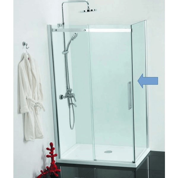 SANOTECHNIK COMFORT ZUHANYFAL 80X195 CM 6 MM-ES VÍZTISZTA ÜVEG, KRÓM PROFIL VÍZTISZTA ÜVEG, KRÓM PROFIL