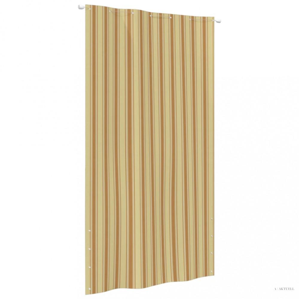Sárga és narancssárga oxford-szövet erkélyparaván 140 x 240 cm