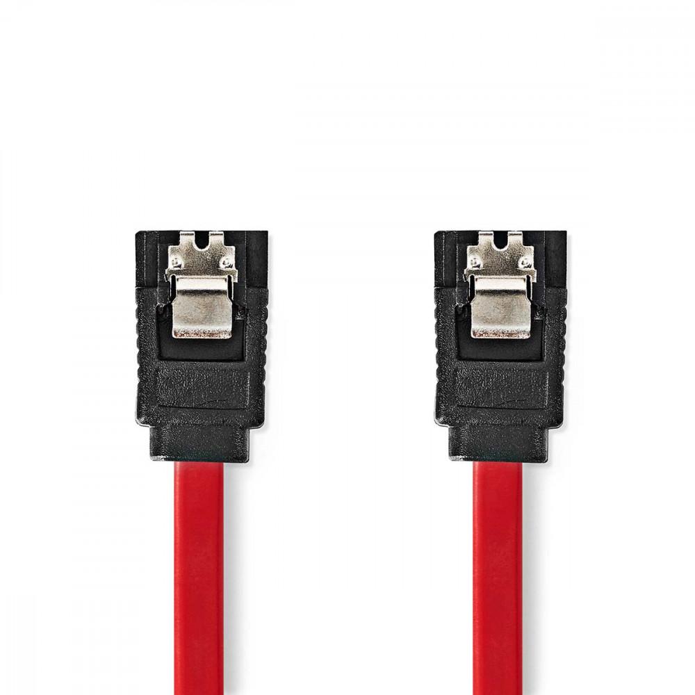 SATA kábel | 1.5 Gbps | SATA 7-Tűs Aljzat | SATA 7-Tűs Aljzat | PVC | 0.50 m | Lapos | PVC | Piros | Boríték