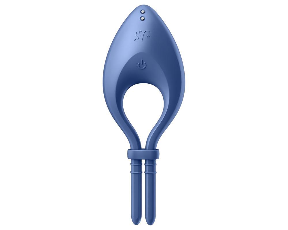 Satisfyer Bullseye - okos vibrációs péniszgyűrű (kék)