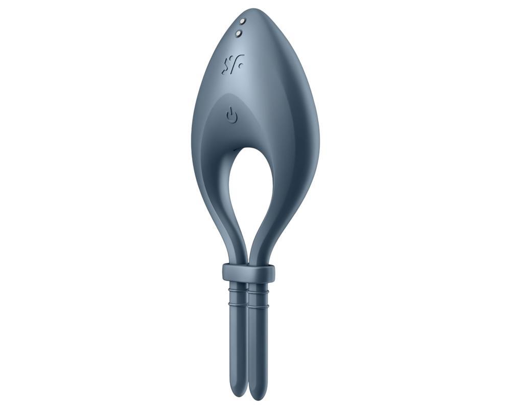 Satisfyer Bullseye - okos vibrációs péniszgyűrű (szürke)