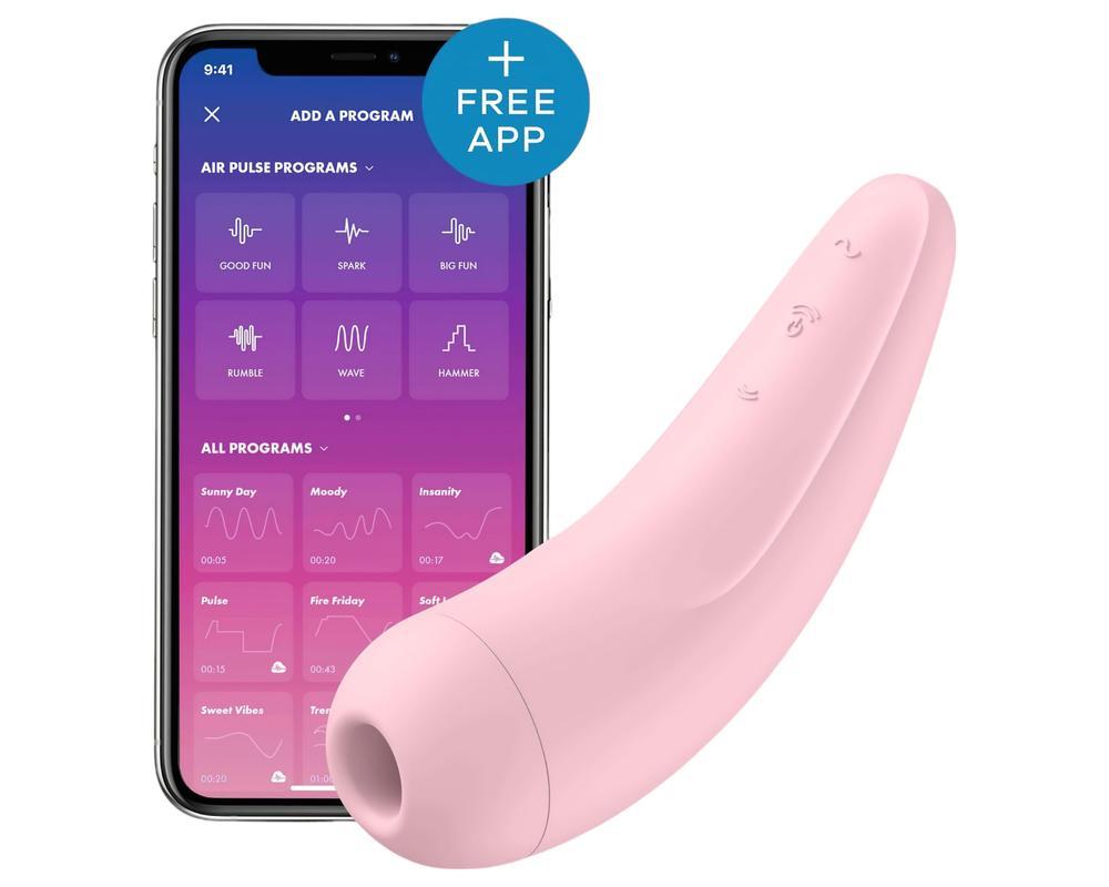 Satisfyer Curvy 2+ - okos léghullámos csiklóizgató (pink)