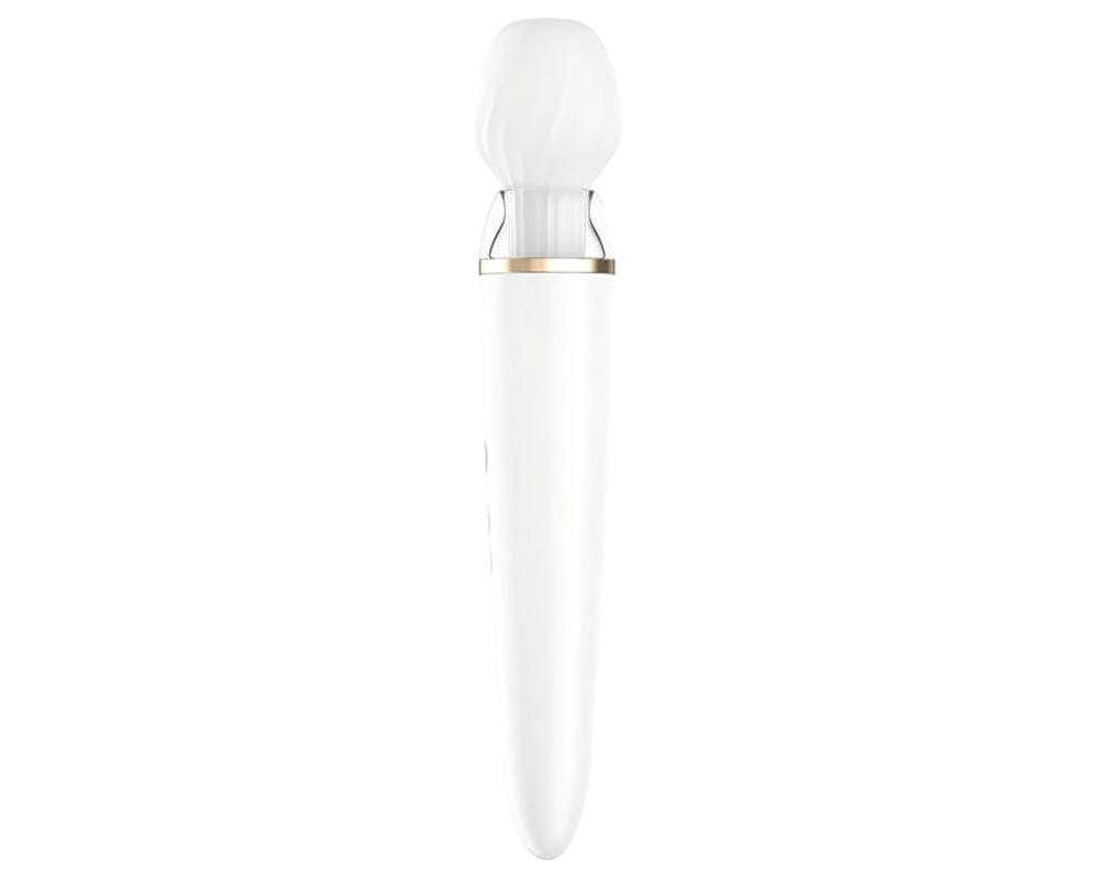 Satisfyer Double Wand-er - okos masszírozó vibrátor (fehér)