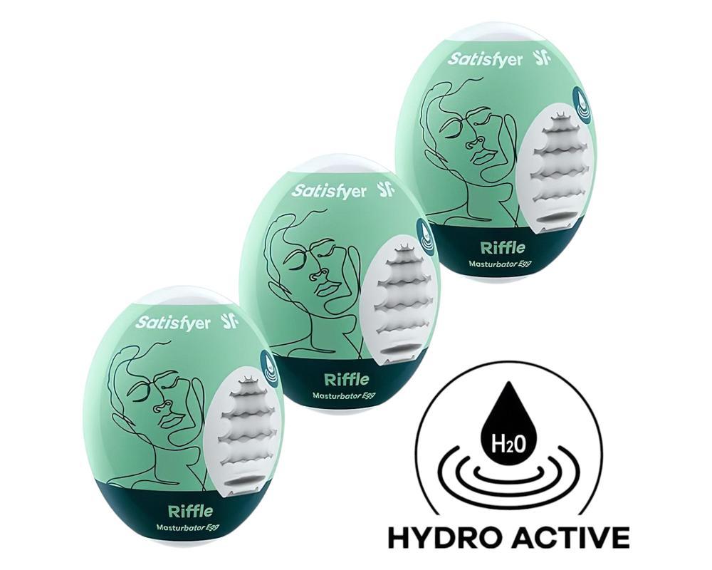 Satisfyer Egg Riffle - tojás maszturbátor szett (3db)