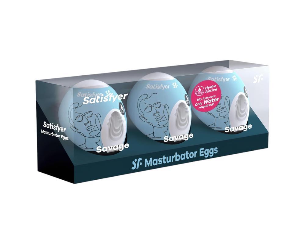 Satisfyer Egg Savage - tojás maszturbátor szett (3db)