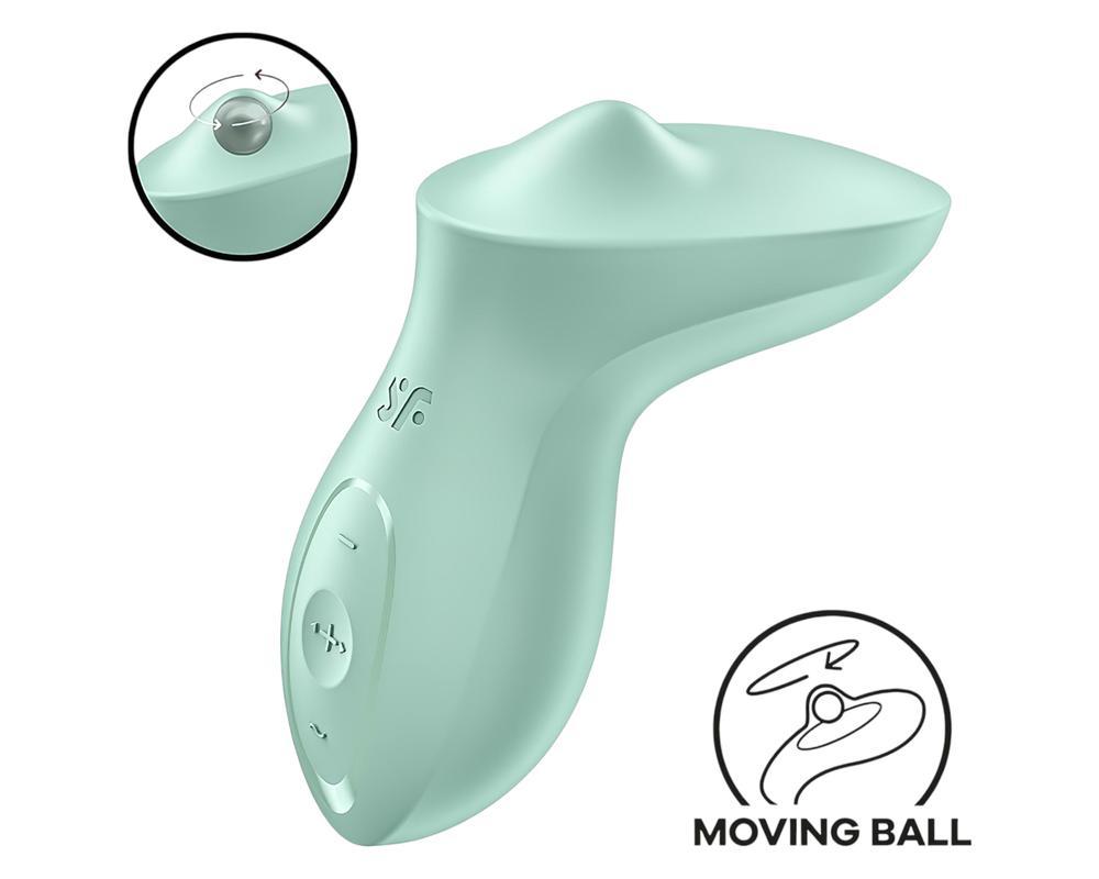 Satisfyer Exciterrr - forgó gyöngyös csikló vibrátor (zöld)
