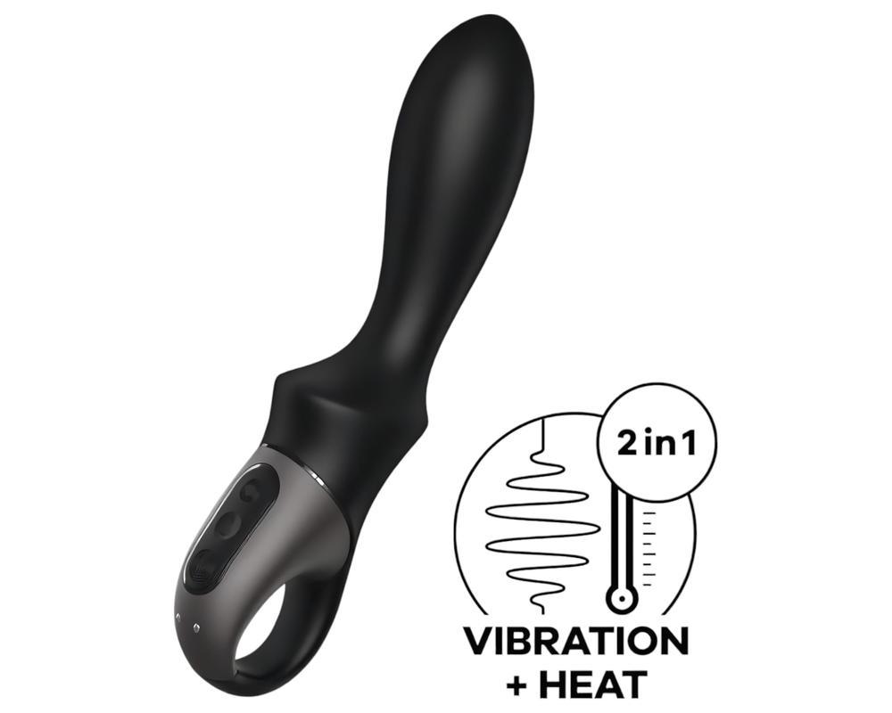Satisfyer Heat Climax - okos, melegítő anál vibrátor (fekete)