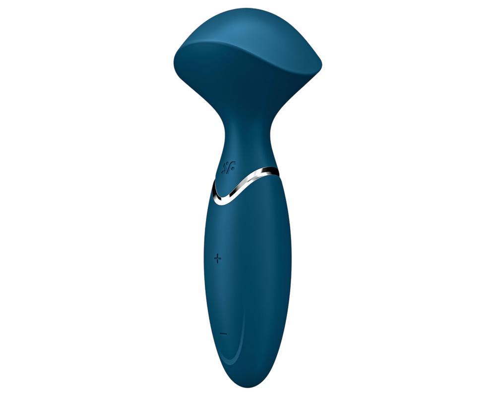 Satisfyer Mini Wand-er - vízálló masszírozó vibrátor (kék)