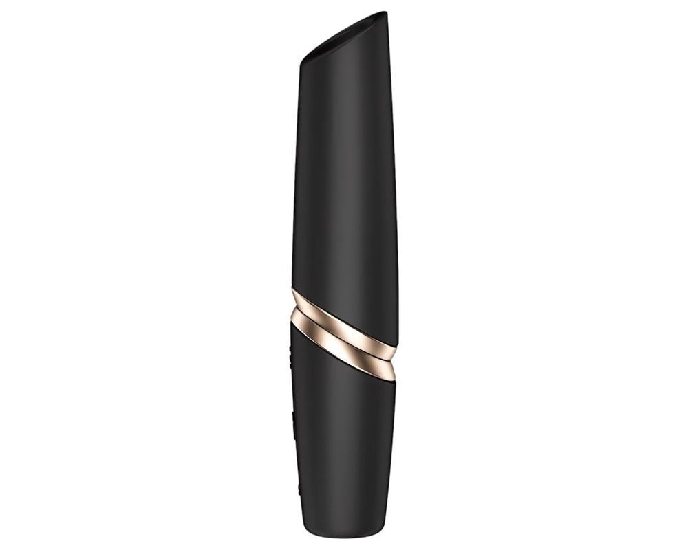 Satisfyer Perfect Kiss - rúzs vibrátor (fekete)