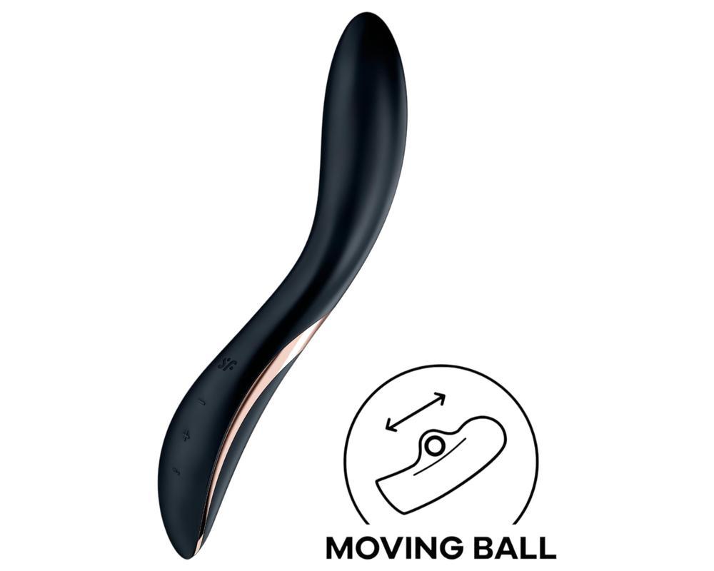 Satisfyer Rrrolling - mozgó golyós G-pont vibrátor (fekete)