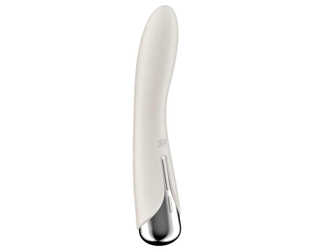 Satisfyer Spinning Vibe 1 - forgó fejes G-pont vibrátor (bézs)