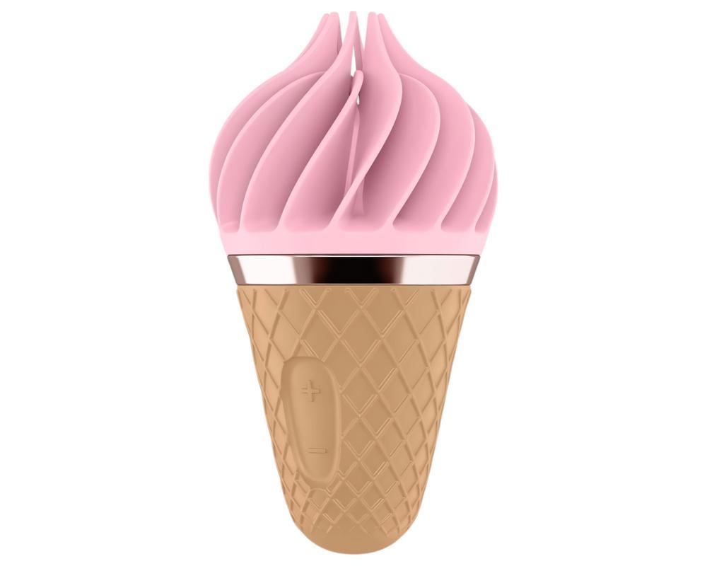 Satisfyer Sweet Treat - akkus, forgó csikló vibrátor (pink-barna)