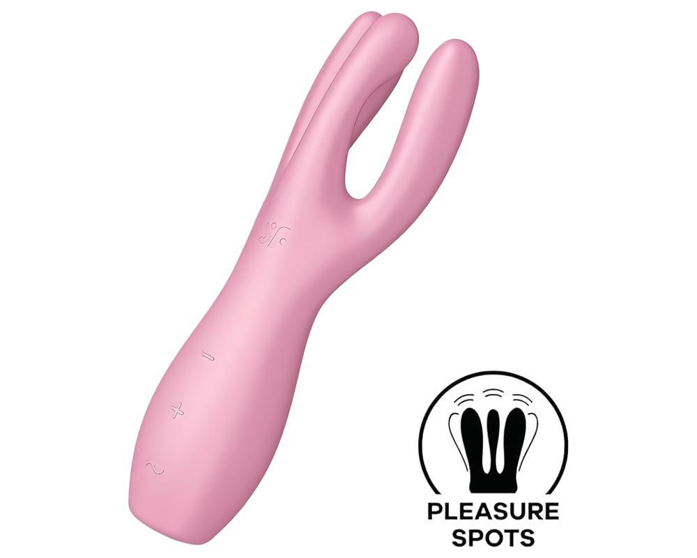 Satisfyer Threesome 3 - akkus csikló vibrátor (pink)