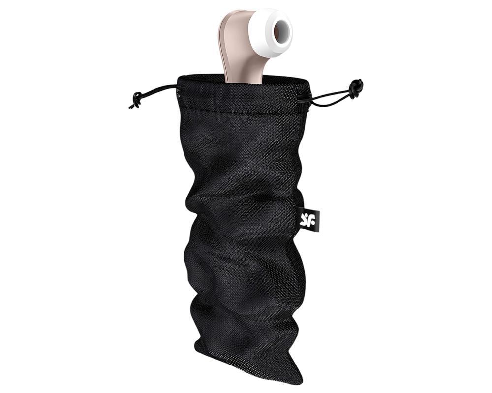 Satisfyer Treasure Bag L - diszkrét tároló táska - közepes (fekete)