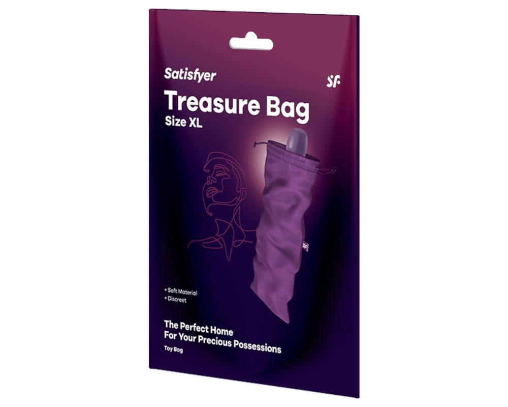 Satisfyer Treasure Bag XL - diszkrét tároló táska - extra nagy (lila)