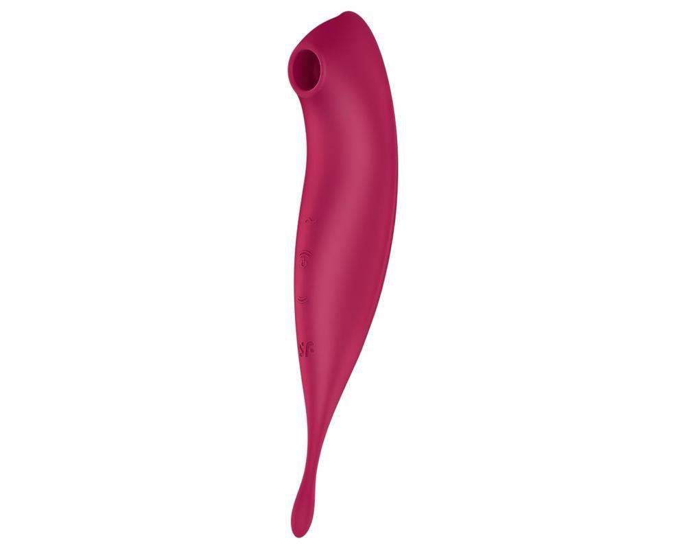 Satisfyer Twirling Pro - okos 2in1 csikló vibrátor (piros)