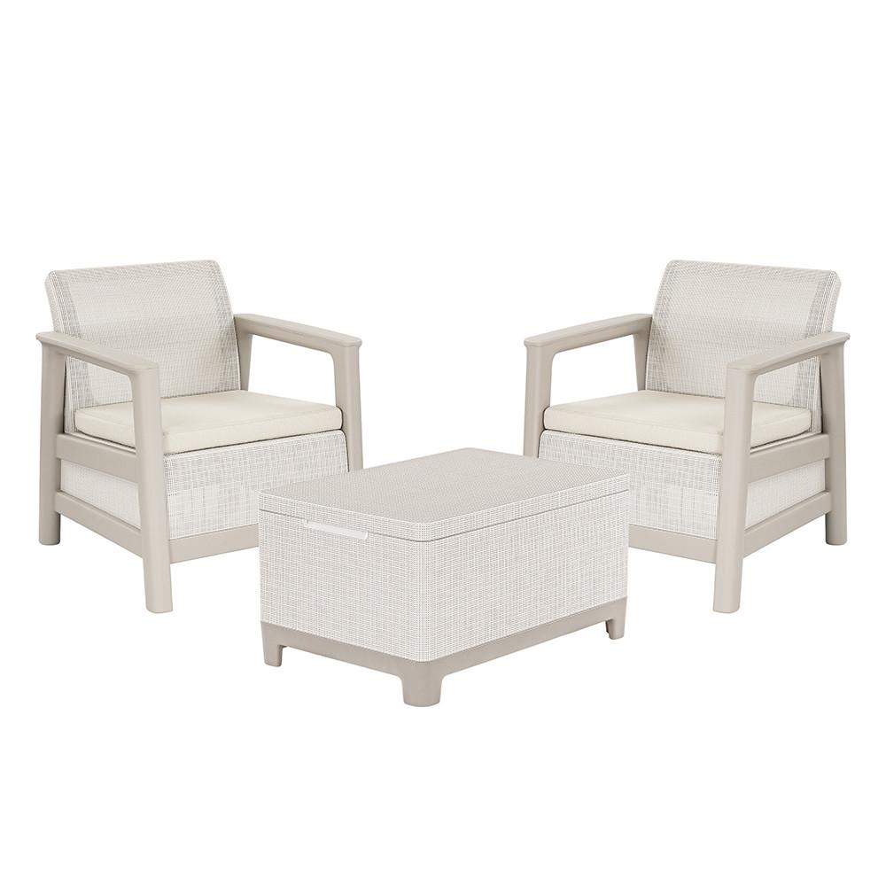Scandi Balcony linea set kerti bútor garnitúra kavicsszürke-bézs