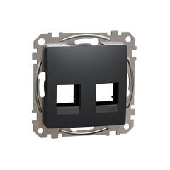 Schneider Electric Sedna Design 2xRJ45 adapter, AMP, MOLEX, KELINE betétekhez, antracit