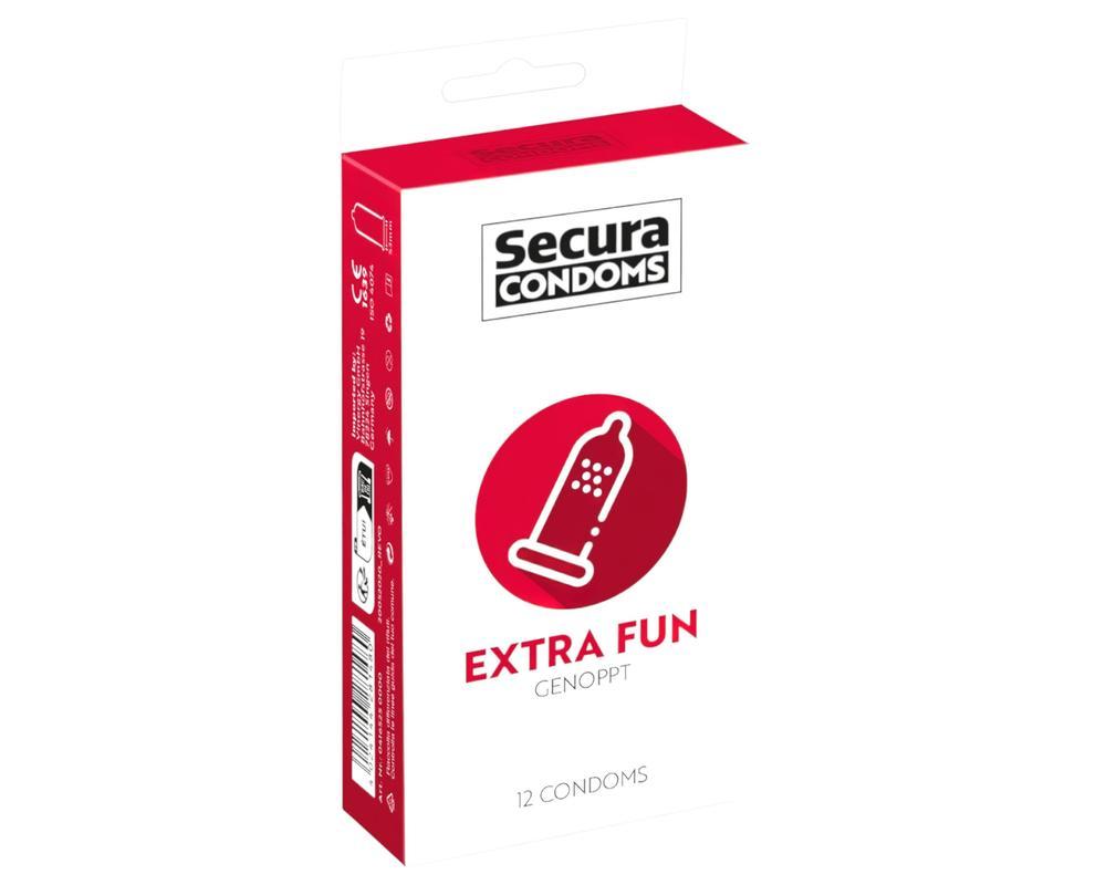 Secura Extra Fun - pontozott óvszer - 53mm (12db)