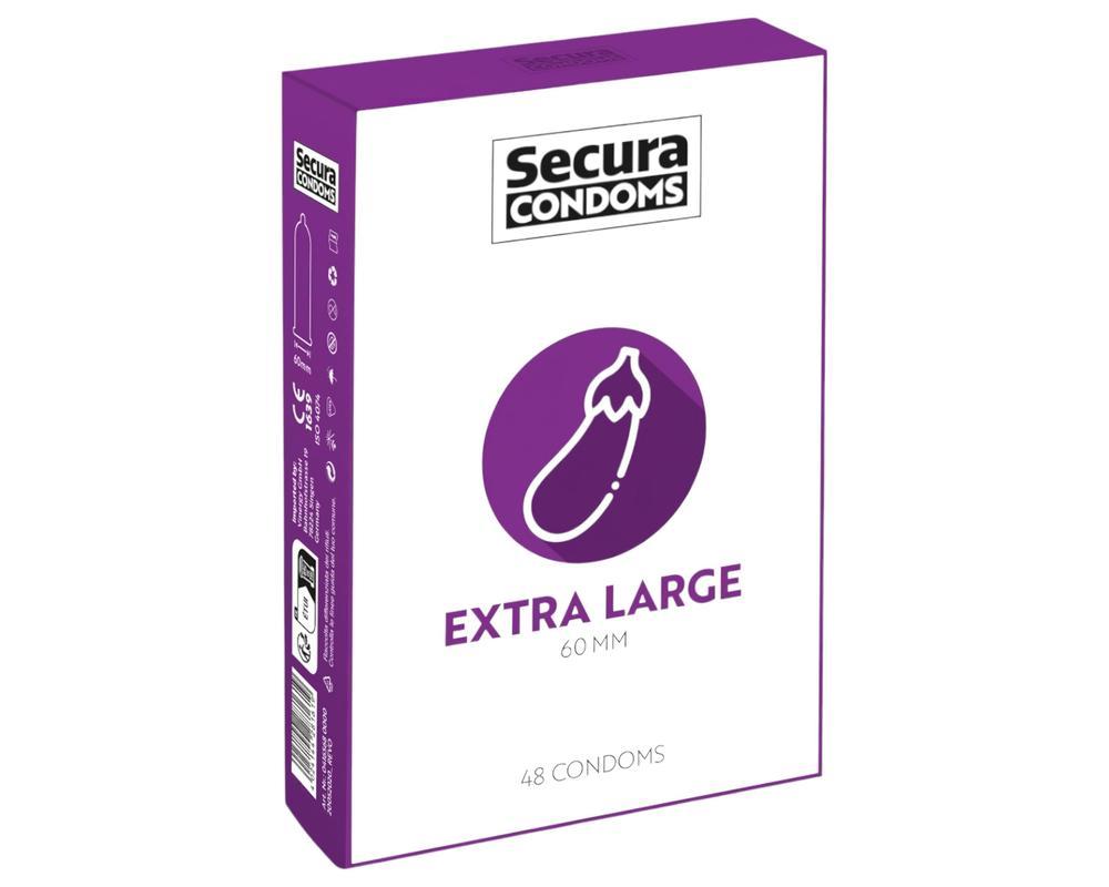 Secura Padlizsán - extra nagy óvszer - 60mm (48db)