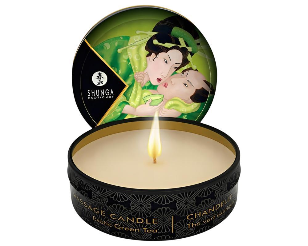 Shunga - masszázsgyertya - zöld tea (30ml)