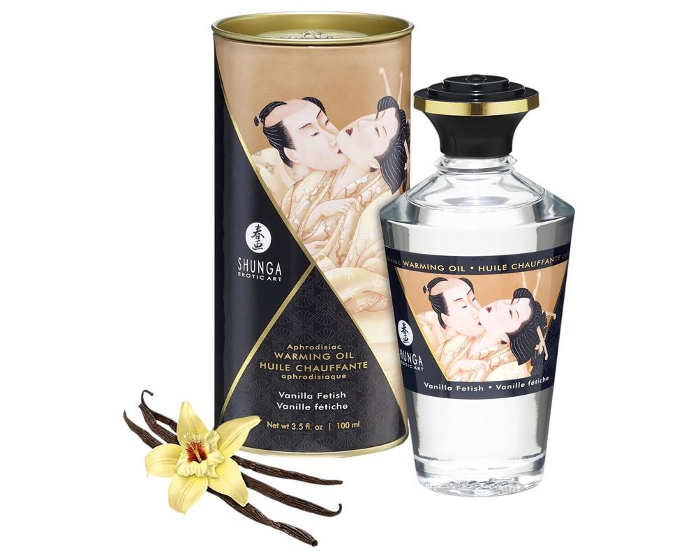 Shunga - melegítő masszázsolaj - vanília (100ml)