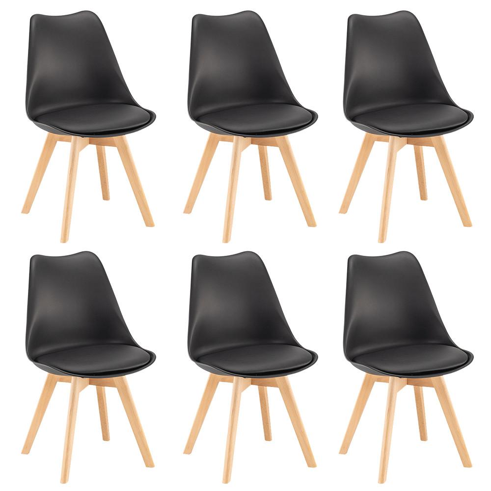 Silla étkezőszék 6 db fekete színben