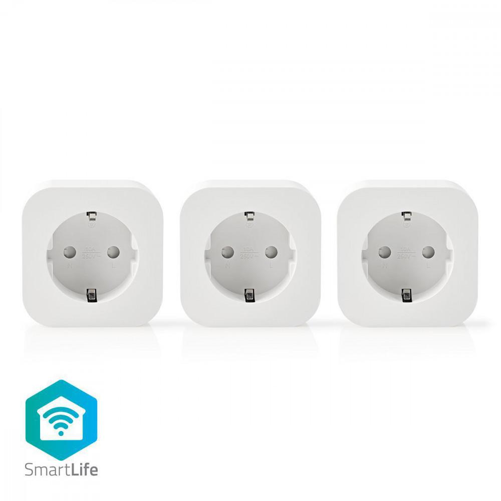 SmartLife Intelligens Csatlakozó Wi-Fi | 2500 W | Földelt csatlakozó / F típus (CEE 7/7) | -10 - 45 °C | Android™ / IOS | Fehér