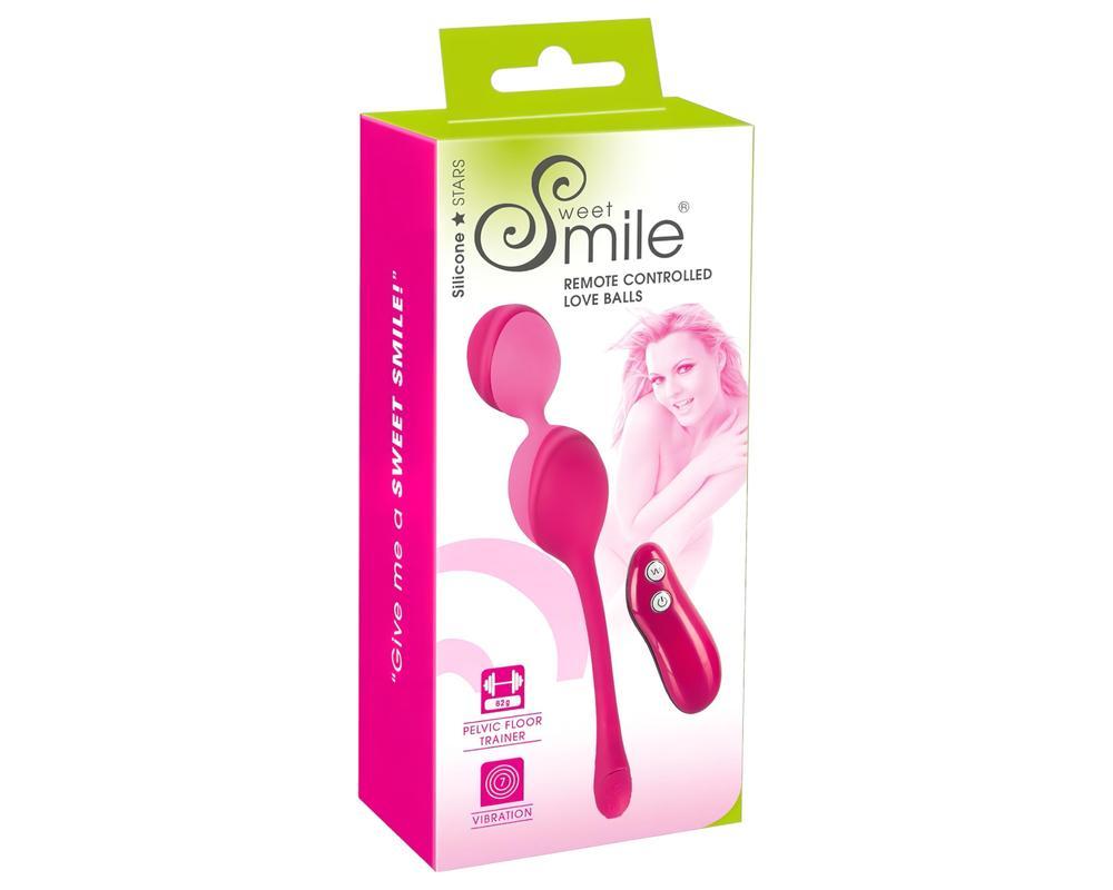 SMILE Love Balls - rádiós vibrációs tojás -82g (pink)