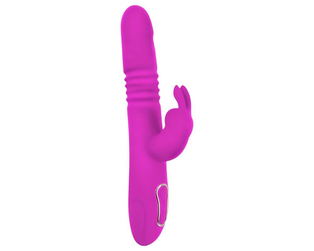 SMILE Rabbit - akkus, csiklókaros lökő-forgó vibrátor (pink)