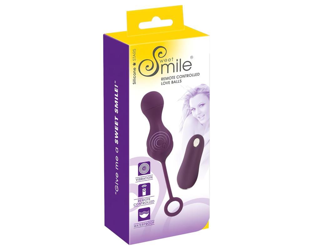 SMILE RC Love Balls - akkus, rádiós vibrációs tojás (lila)